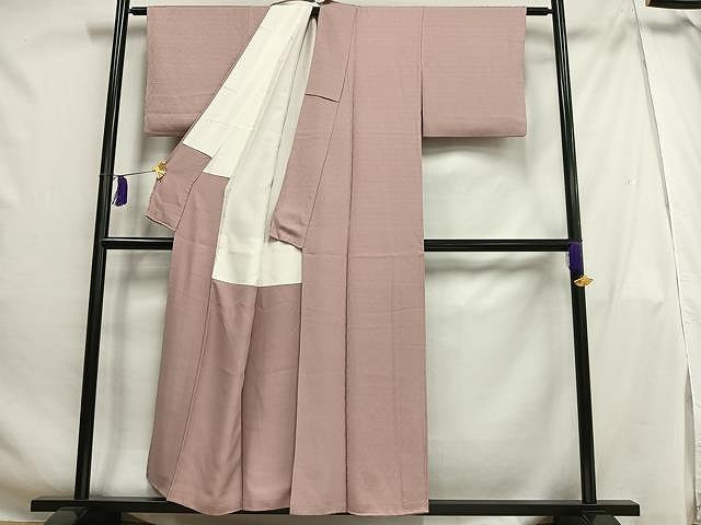 平和屋着物■上質な色無地 花地紋 鴇浅葱色 正絹 逸品 AABH0934oa