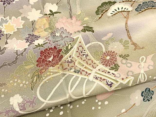平和屋着物■訪問着 浜松花束文 暈し染め 金彩 正絹 逸品 BAAW7600hv