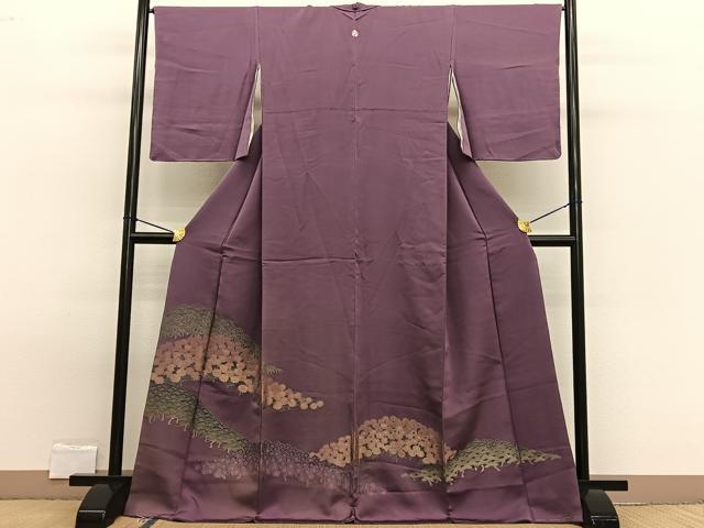 平和屋着物■豪華色留袖 寿光織 菊華三友図 金糸 正絹 逸品 BAAW7640hv