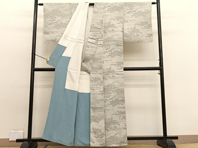 平和屋着物■上質な小紋 手描き 御所解文 正絹 逸品 BAAW7639hv