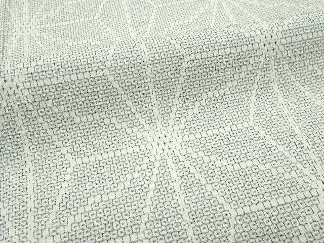 平和屋本店▽極上 白鷹お召 単衣 110亀甲 麻の葉文様 逸品 未使用 CZAA5593s6