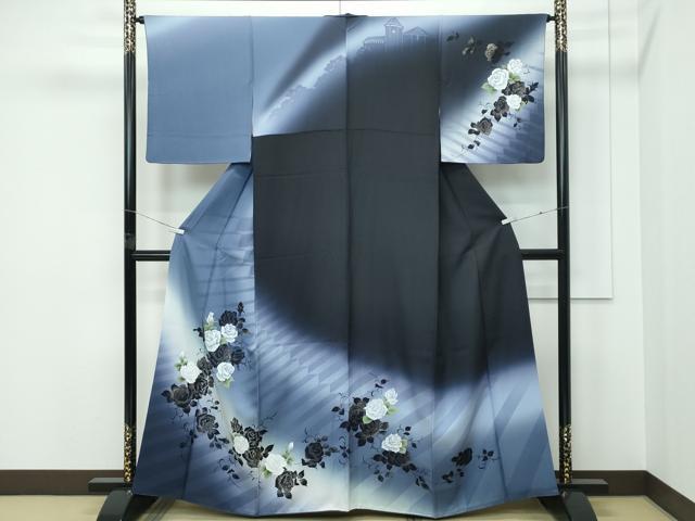平和屋本店●極上　訪問着　薔薇　暈し染め　金彩　逸品　CZAA5585s6 平和屋本店○極上 訪問着 薔薇 暈し染め 金彩 逸品 CZAA5585s6