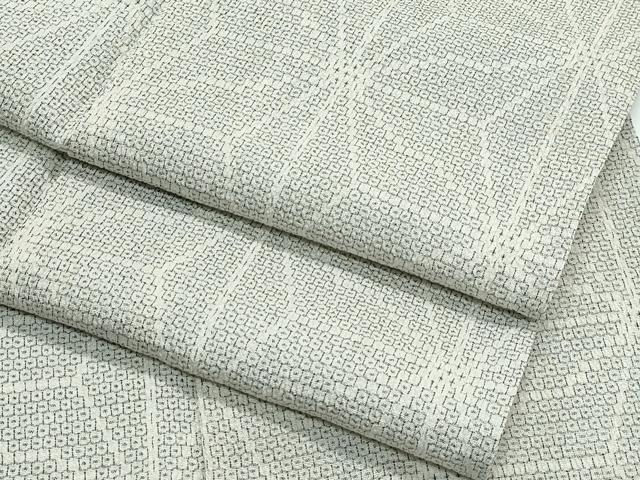 平和屋本店▽極上 白鷹お召 単衣 110亀甲 麻の葉文様 逸品 未使用 CZAA5593s6