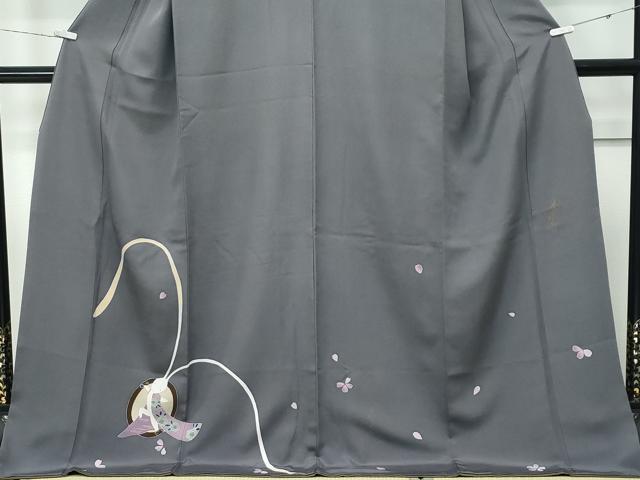 平和屋本店●極上 世界的人形師 辻村寿三郎 ジュサブロー 訪問着 兎 藤煤竹色地 逸品 CZAA5598s6