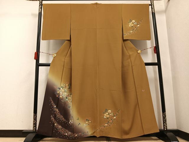 平和屋着物●吉乃一廉　幻の辻が花　訪問着　舞花文　金彩　正絹　逸品　AABF2887ck 平和屋着物○吉乃一廉 幻の辻が花 訪問着 舞花文 金彩 正絹 逸品