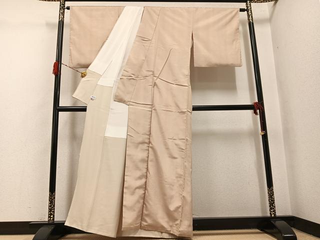 平和屋着物●紅花紬 米沢 霞文 さが美扱い 正絹 逸品 AABH3872ph