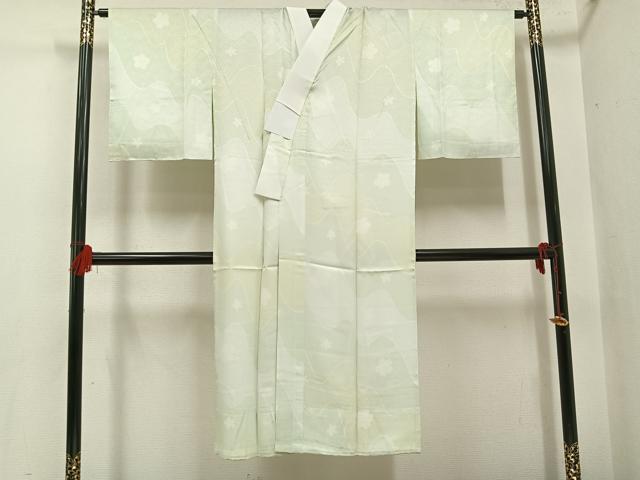 平和屋着物●上質な小紋 長襦袢(無双仕立て)セット 舞花文 正絹 逸品 未使用 AABH3876ph