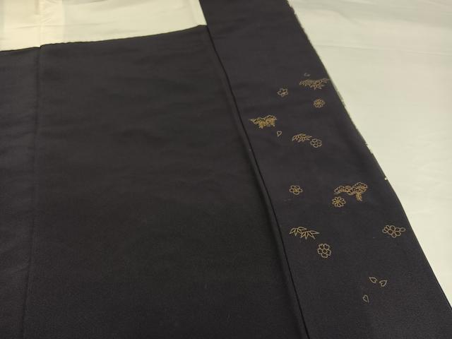 平和屋着物●訪問着 総手刺繍 草花文 暈し染め 金糸 正絹 逸品 AABH3875ph