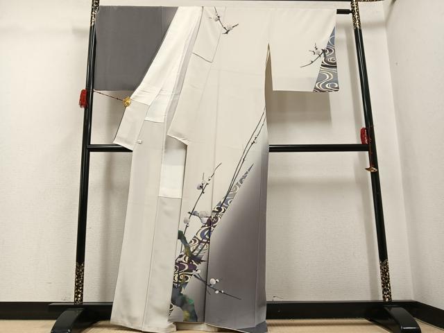 平和屋着物●訪問着 梅 金彩 鈴乃屋扱い 正絹 逸品 AABH3865ph