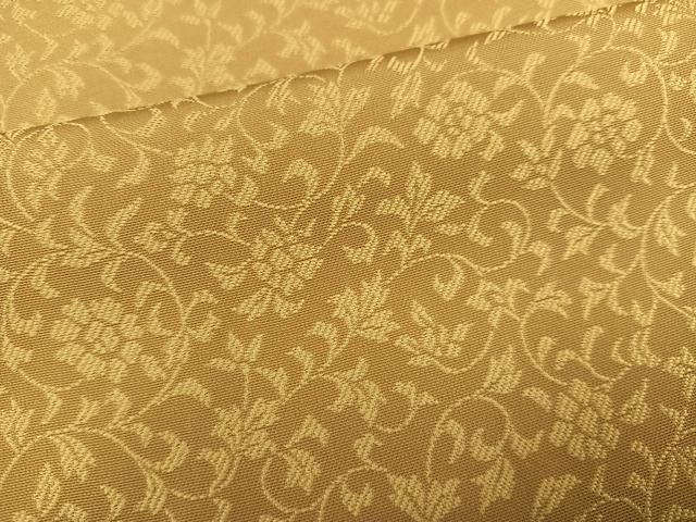 平和屋着物●黄金糸 お召 花唐草文 正絹 逸品 AABH4044ph