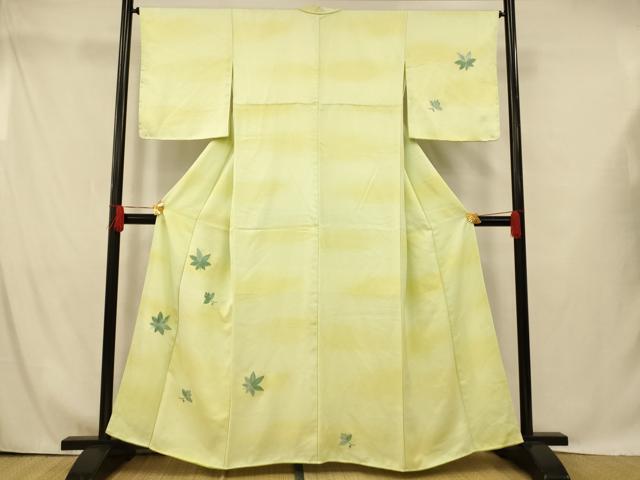 平和屋着物■訪問着 駒刺繍 霞楓文 暈し染め 正絹 逸品 AABH4402fw