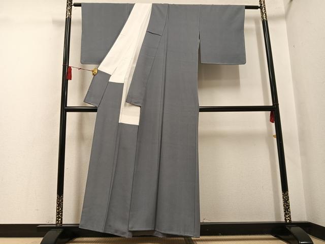 平和屋着物●江戸小紋 作家物 草木染 極小鮫小紋柄 正絹 逸品 AABH4074ph