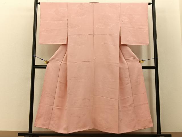 平和屋着物■上質な色無地 冊子花地紋 虹色 正絹 逸品 BAAW9044hj