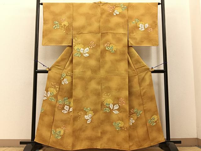 平和屋着物●訪問着　作家物　辻が花　金彩　西武百貨店扱い　正絹　逸品　DABC2227ud 平和屋着物○訪問着 作家物 辻が花 金彩 西武百貨店扱い 正絹 逸品