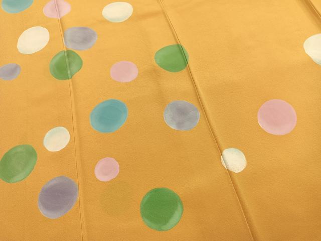 平和屋着物●豪華振袖 手描き 水玉 正絹 逸品 AABH0841fy