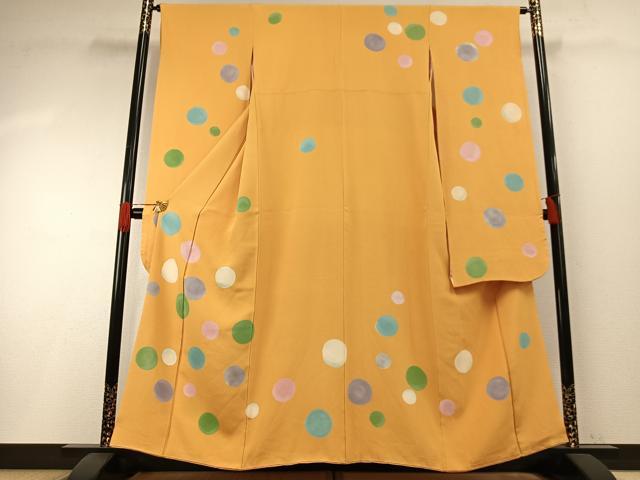平和屋着物●豪華振袖　手描き　水玉　正絹　逸品　AABH0841fy 平和屋着物○豪華振袖 手描き 水玉 正絹 逸品 AABH0841fyの通販 by