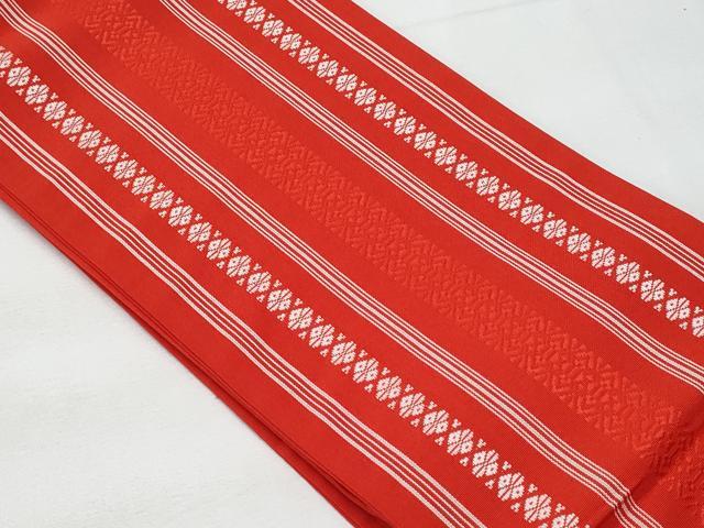 平和屋着物◎本場筑前博多織 半幅帯 吉弥帯 献上 脇山忠道作 証紙付き 正絹 逸品 CABE6238fb