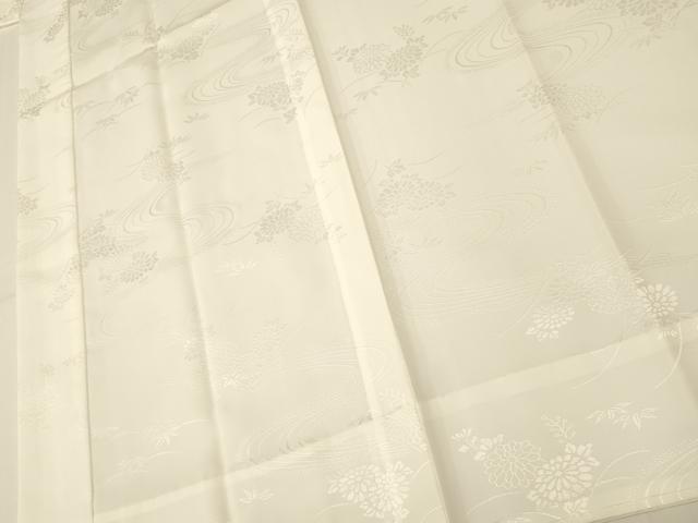 平和屋着物■長襦袢 無双仕立て 流水草花地紋 正絹 逸品 AABH4415fw