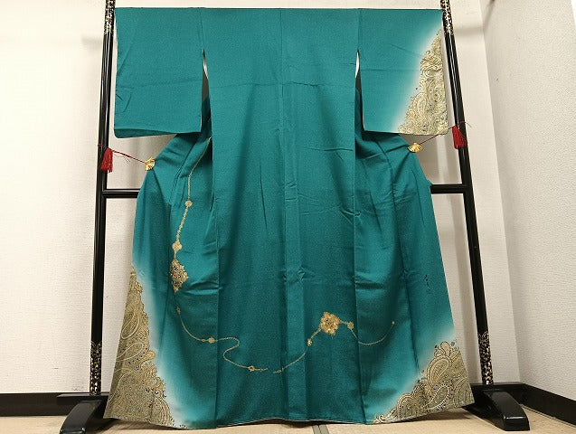 平和屋着物●螺鈿作家　甲斐泰造　訪問着　舞花文　暈し染め　パール　金銀彩　銀通し地　正絹　逸品　未使用　AABH4046ph 楽天市場】甲斐泰造の通販