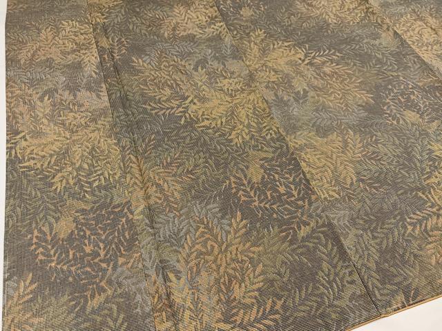 平和屋着物●上質な紬 草木文 正絹 逸品 未使用 AABH4102ph