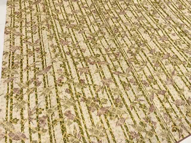 平和屋着物●上質な小紋 絞り 草花文 三越扱い 正絹 逸品 AABH4106ph