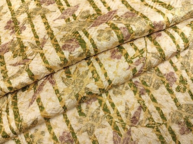 平和屋着物●上質な小紋 絞り 草花文 三越扱い 正絹 逸品 AABH4106ph
