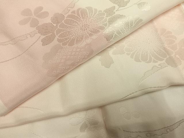 平和屋着物●振袖用長襦袢 無双仕立て 草花地紋 暈し染め 京都きもの友禅扱い 正絹 逸品 AABH0869fy