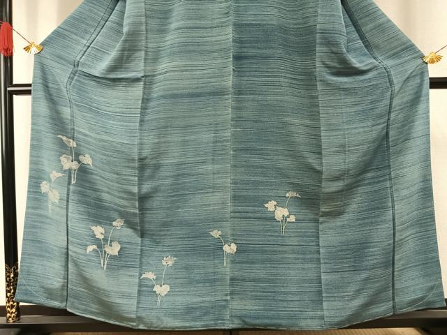 平和屋着物●訪問着 草葉文 小大丸 たとう紙付き 正絹 逸品 未使用 AABH0893fy