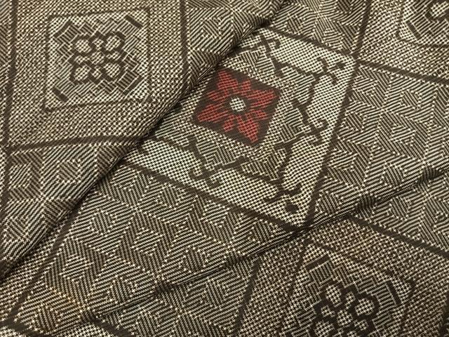 平和屋着物●本場大島紬　龍郷絣　正絹　逸品　AABH0870fy 平和屋着物○本場大島紬 龍郷絣 鈴乃屋扱い 正絹 逸品 CABB0188gh