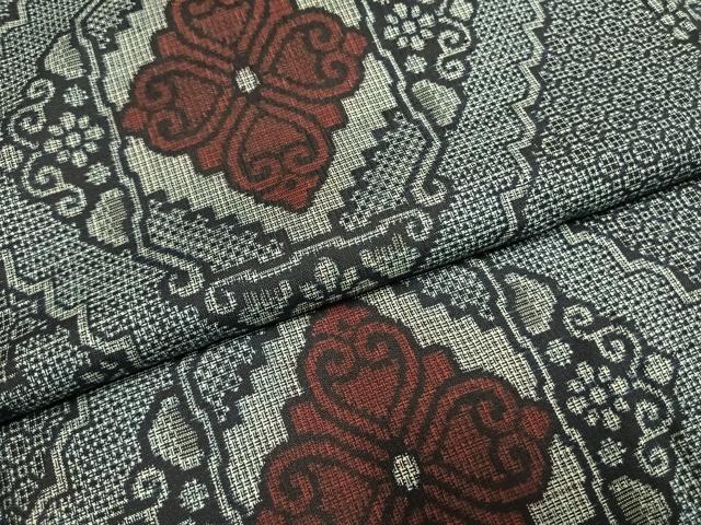 平和屋着物●本場大島紬 割込み絣 正絹 逸品 AABH0874fy