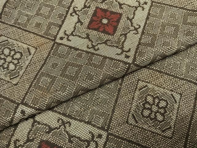 平和屋着物●本場大島紬 龍郷絣 正絹 逸品 AABH0870fy