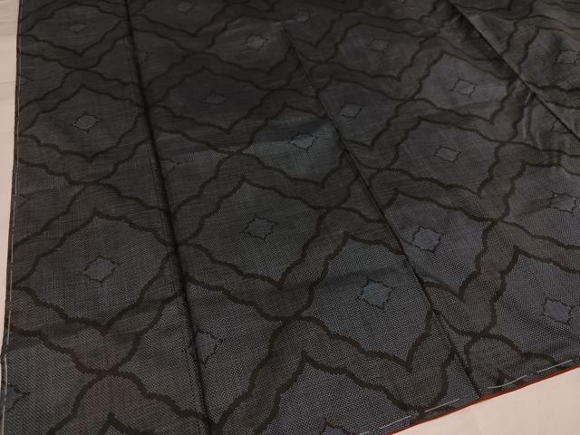 平和屋着物●本場大島紬 一元7マルキ 幾何学文様 正絹 逸品 未使用 AABH4151ph