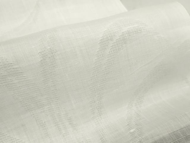平和屋着物*夏物 長襦袢 反物 着尺 本織紗 草紋紗 生成り色 麻 逸品 未使用 DABD7369zzz