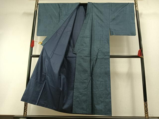 平和屋着物●男性 本場大島紬 アンサンブル 手織 120亀甲 総詰め 田畑正夫作 証紙付き 正絹 逸品 AABH4658fy