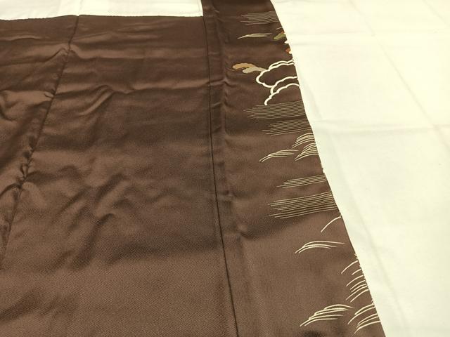 平和屋着物●訪問着 駒刺繍 立波松文 金彩 正絹 逸品 AABH0904fy