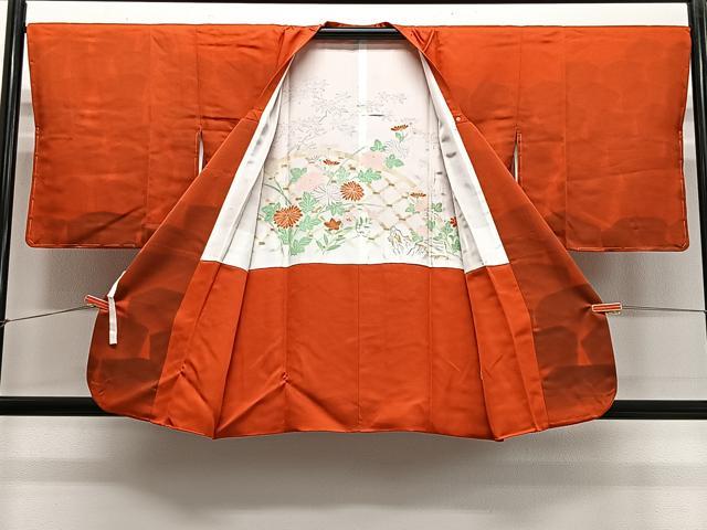 平和屋着物∞道行コート 幾何学文様 正絹 逸品 未使用 CABE4842ua