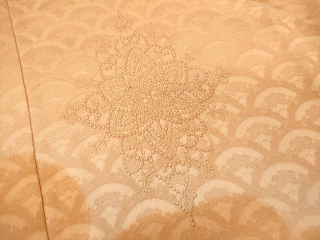 平和屋着物■訪問着 刺繍 雲取り吉祥花文 暈し染め 正絹 逸品 CABD9916ze