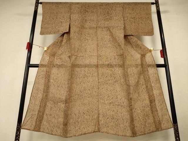 平和屋着物*夏物 小千谷ちぢみ 幾何学文様 麻 逸品 AABH4006jd