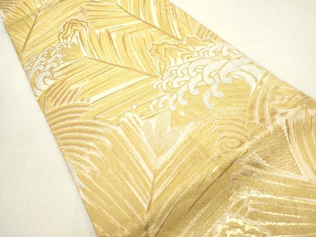 平和屋着物◎丸帯 立波松葉文 金銀糸 正絹 逸品 DABB6756ea