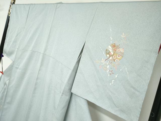 平和屋着物●訪問着 駒刺繍 草花文 金彩 高島屋扱い 正絹 逸品 未使用 DABD9097ud