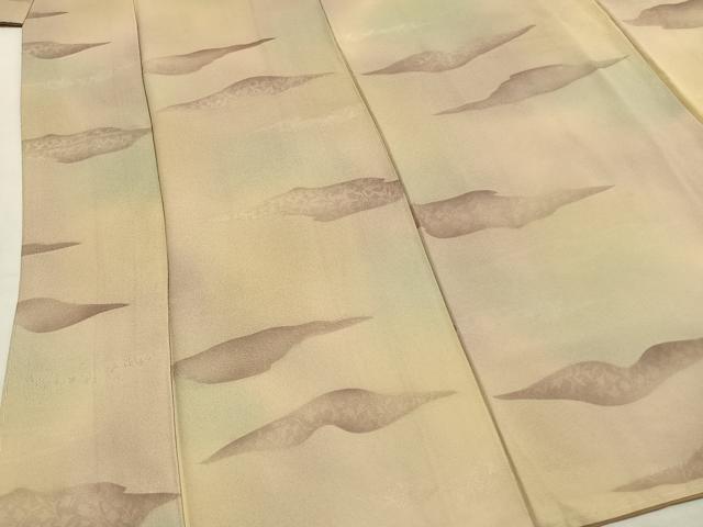 平和屋着物●上質な小紋 霞文 暈し染め 正絹 逸品 AABH4683fy