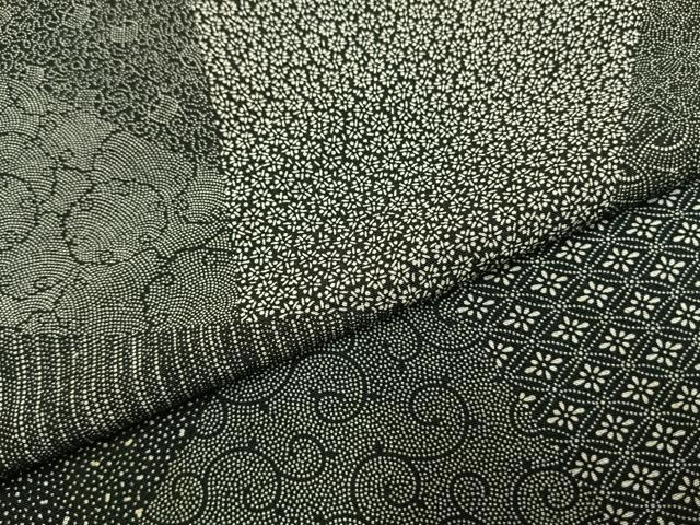 平和屋着物●寺山存男 江戸小紋 百柄 黒地 正絹 逸品 AABH4678fy