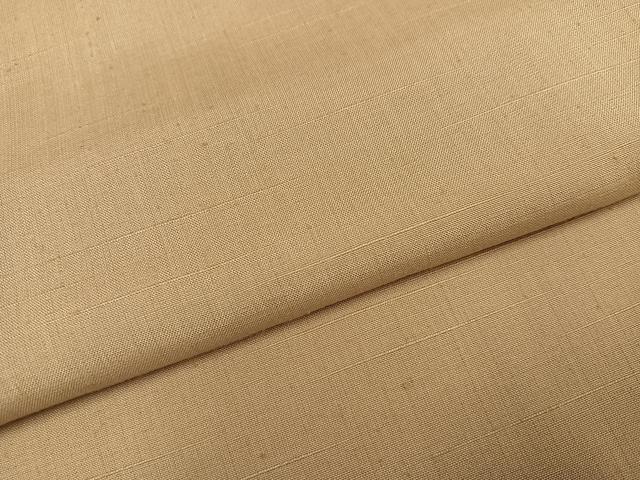 平和屋着物●上質な紬 色無地 榛色 正絹 逸品 AABH5342ph