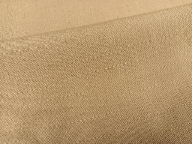 平和屋着物●上質な紬 色無地 榛色 正絹 逸品 AABH5342ph