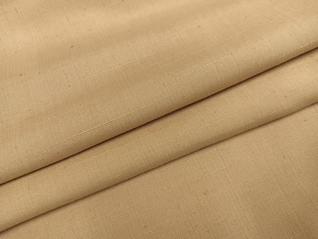 平和屋着物●上質な紬 色無地 榛色 正絹 逸品 AABH5342ph
