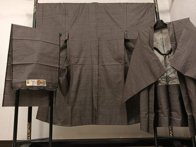 平和屋着物●男性 本場大島紬 アンサンブル 100亀甲 手織 総詰め 田畑イネ作 証紙付き 正絹 逸品 AABH5371ph
