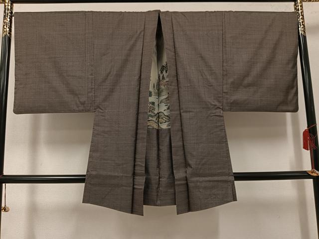 平和屋着物●男性 本場大島紬 アンサンブル 100亀甲 手織 総詰め 田畑イネ作 証紙付き 正絹 逸品 AABH5371ph