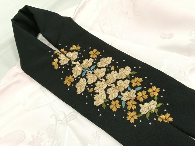 平和屋着物●振袖用長襦袢 無双仕立て 片輪車花地紋 暈し染め 半衿刺繍 洗える着物 AABH4754fy