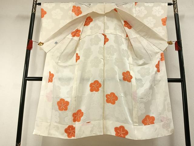 平和屋着物●長襦袢 無双仕立て 絞り 舞花文 正絹 逸品 AABH4748fy
