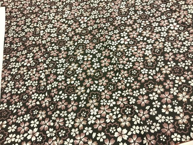 平和屋着物●小紋 花尽くし 黒地 洗える着物 AABH4753fy